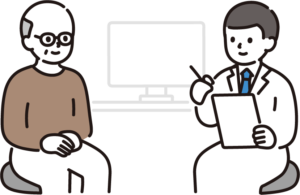 医師との診察のイラスト