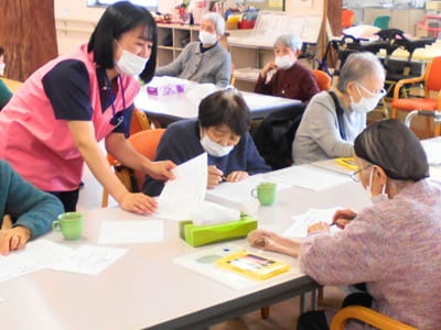 脳トレーニングの様子