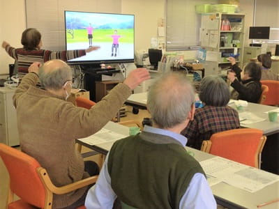 ラジオ体操の様子