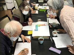 りはびり塾脳トレーニングの様子