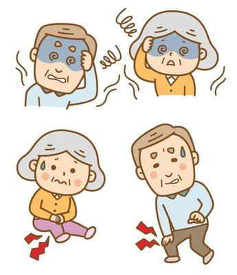 高齢者の体の不調のイラスト